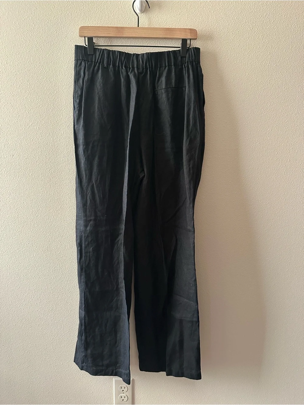 Quince 100% European Linen Pleated Trouser black size 10